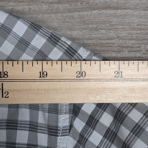 UNION* Men's Short Sleeve Button Down Curved Hem Chest Pocket‎ Shirt~ Size XL - Picture 7 of 11